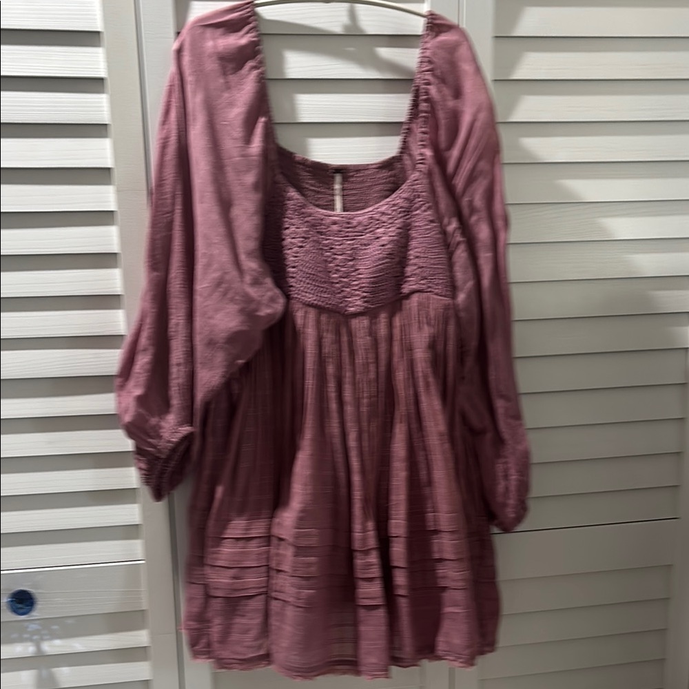 Free People Dusty Rose Boho Blouse